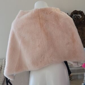 Elegant Pink Faux Fur Wrap